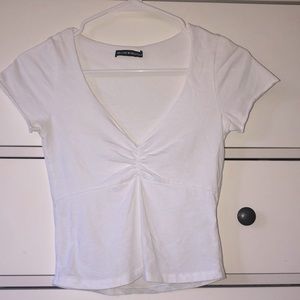 Brandy Melville white crop top short-sleeve